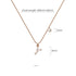 Solid 925 Sterling Silver Initial Crystal Personalised Alphabet Letter Necklace Rose Gold Filled